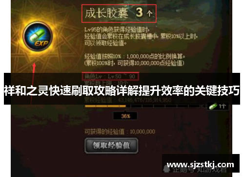 祥和之灵快速刷取攻略详解提升效率的关键技巧